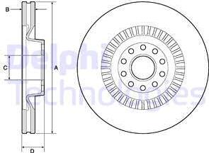 Delphi BG9957 - Brake Disc www.autospares.lv