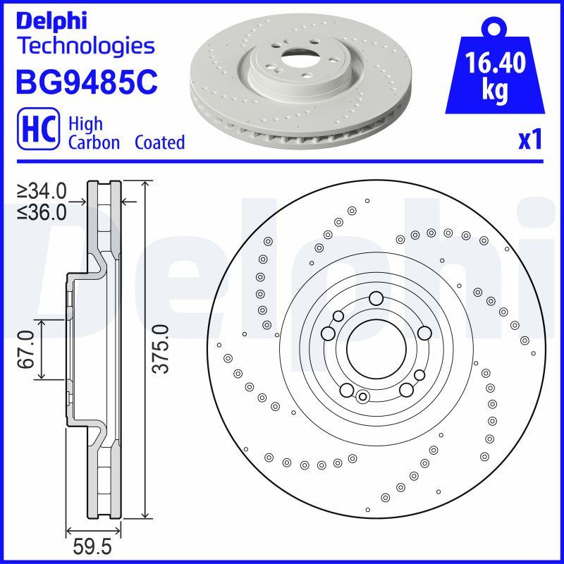 Delphi BG9485C - Bremžu diski www.autospares.lv