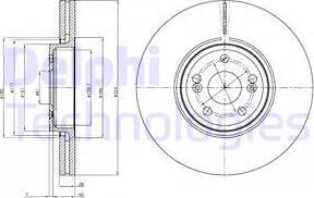 Delphi BG9687 - Bremžu diski www.autospares.lv