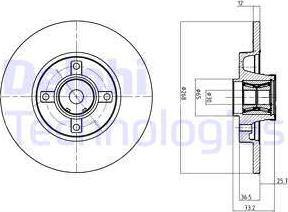 Delphi BG9053RS - Bremžu diski www.autospares.lv