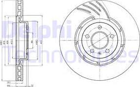 Delphi BG9052 - Тормозной диск www.autospares.lv