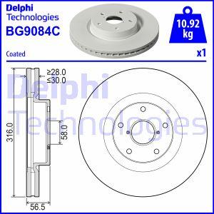 Delphi BG9084C - Bremžu diski www.autospares.lv