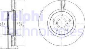 Delphi BG9084 - Bremžu diski www.autospares.lv