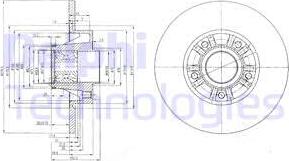 Delphi BG9031RSC - Bremžu diski autospares.lv