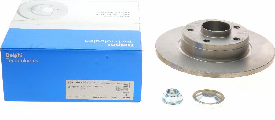 Delphi BG9031RS - Brake Disc www.autospares.lv