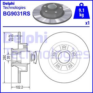 Delphi BG9031RS - Bremžu diski www.autospares.lv