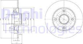 Delphi BG9021RSC - Bremžu diski autospares.lv