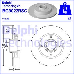 Delphi BG9022RSC - Bremžu diski autospares.lv