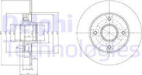 Delphi BG9022RS - Bremžu diski autospares.lv