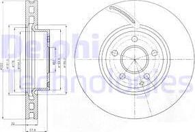 Delphi BG9075C-19B1 - Bremžu diski www.autospares.lv