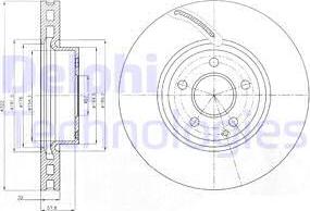 Delphi BG9075 - Bremžu diski www.autospares.lv