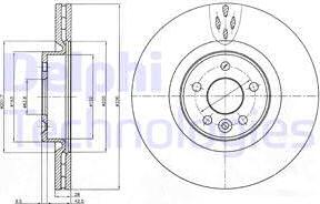 Delphi BG9077 - Bremžu diski www.autospares.lv