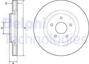 Delphi BG9195C - Bremžu diski www.autospares.lv