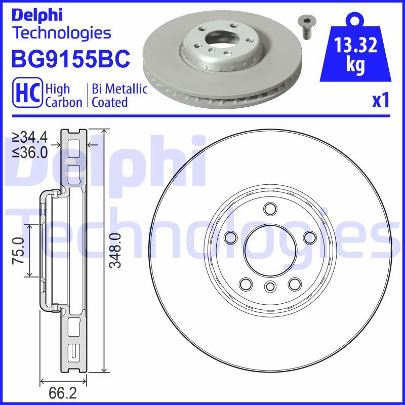 Delphi BG9155BC - Bremžu diski www.autospares.lv