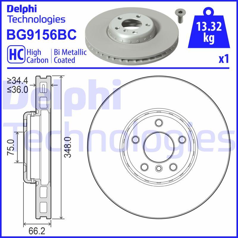 Delphi BG9156BC - Bremžu diski www.autospares.lv