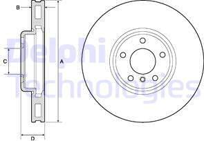 Delphi BG9156C-19B1 - Bremžu diski www.autospares.lv