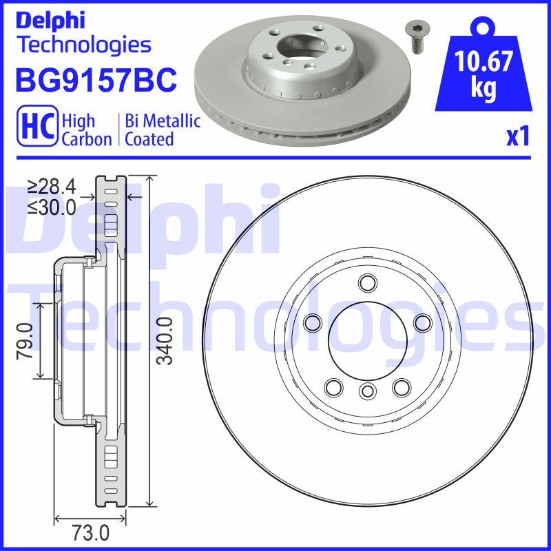 Delphi BG9157BC - Bremžu diski www.autospares.lv