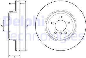 Delphi BG9163C - Bremžu diski www.autospares.lv