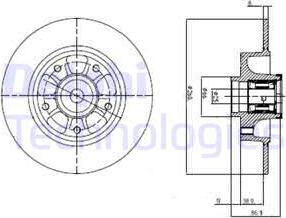 Delphi BG9112RSC - Bremžu diski autospares.lv