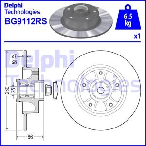 Delphi BG9112RS - Bremžu diski www.autospares.lv