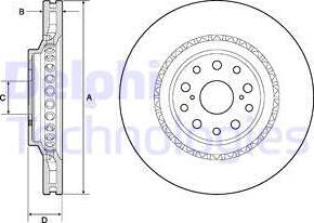 Delphi BG9186C - Bremžu diski autospares.lv