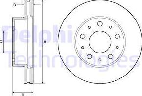 Delphi BG9180C - Bremžu diski autospares.lv