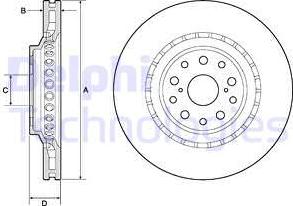 Delphi BG9187C - Bremžu diski www.autospares.lv