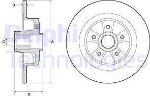 Delphi BG9136RSC - Bremžu diski autospares.lv