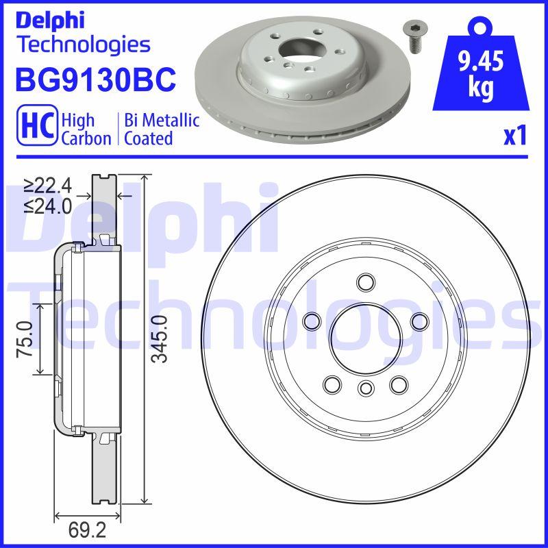 Delphi BG9130BC - Bremžu diski www.autospares.lv