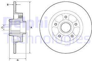 Delphi BG9132RSC - Bremžu diski www.autospares.lv