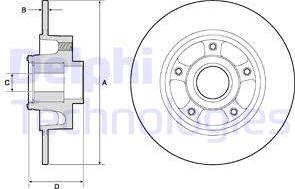 Delphi BG9137RSC - Bremžu diski autospares.lv