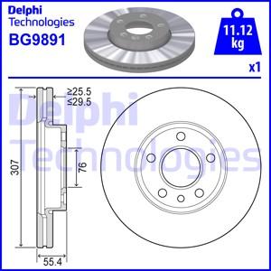 Delphi BG9891 - Brake Disc www.autospares.lv