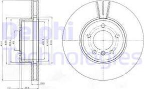 Delphi BG9871 - Bremžu diski www.autospares.lv