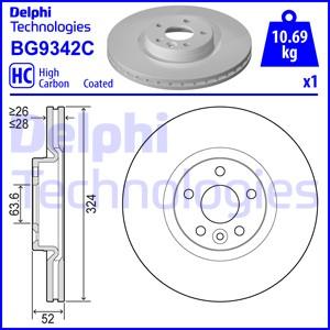 Delphi BG9342C - Bremžu diski www.autospares.lv