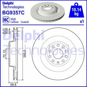 Delphi BG9357C - Bremžu diski www.autospares.lv