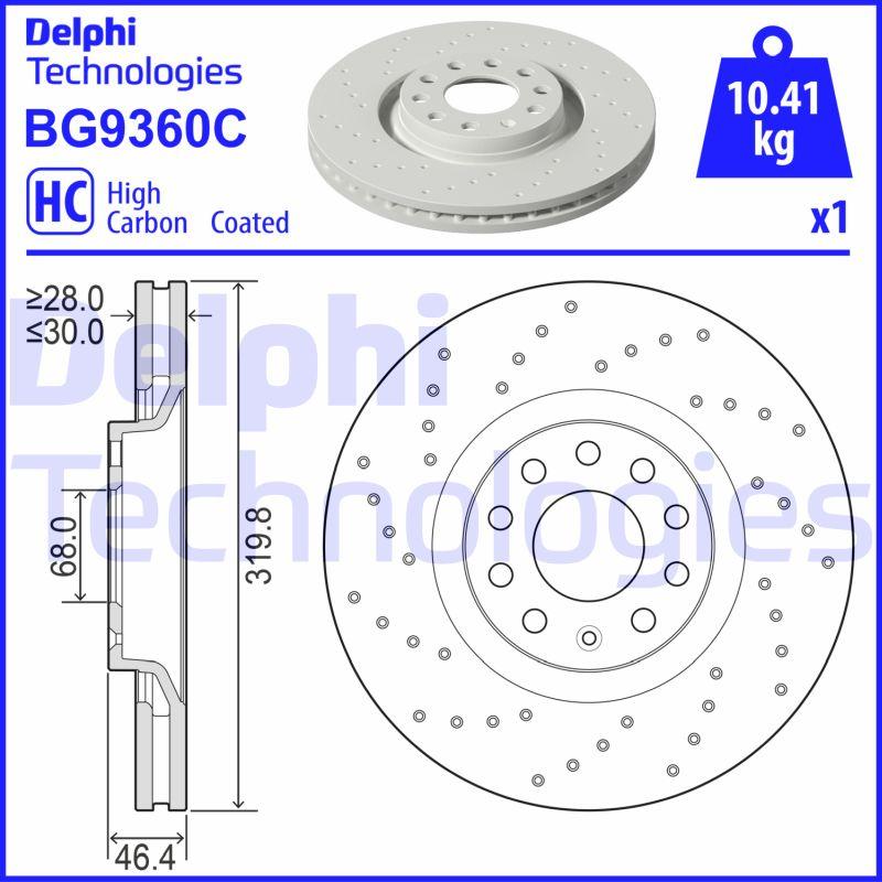 Delphi BG9360C - Bremžu diski autospares.lv