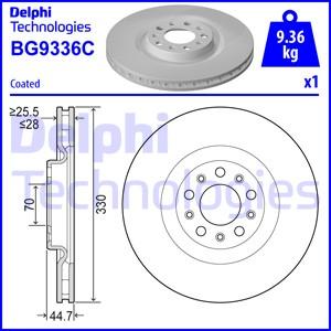 Delphi BG9336C - Bremžu diski autospares.lv