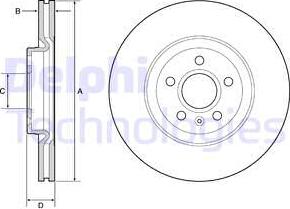 Delphi BG9236C - Bremžu diski www.autospares.lv