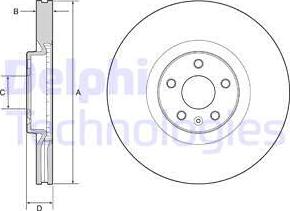 Delphi BG9231C-19B1 - Bremžu diski www.autospares.lv