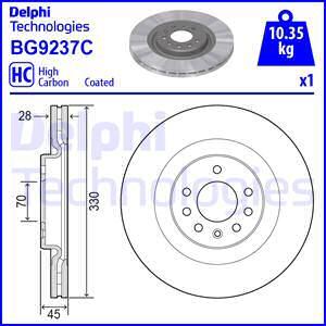 Delphi BG9237C - Bremžu diski www.autospares.lv