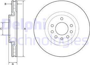 Delphi BG4944C - Тормозной диск www.autospares.lv