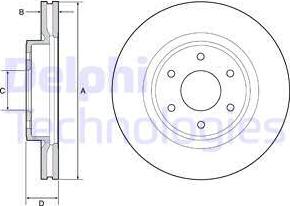 Delphi BG4941 - Bremžu diski www.autospares.lv