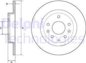 Delphi BG4959C - Bremžu diski www.autospares.lv