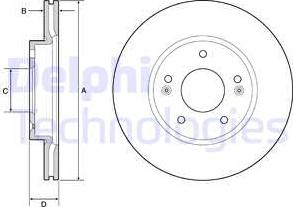 Delphi BG4955C - Bremžu diski www.autospares.lv