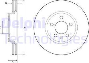 Delphi BG4965C - Bremžu diski www.autospares.lv