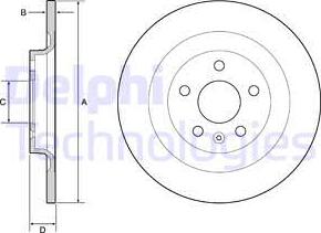 Delphi BG4966C - Bremžu diski www.autospares.lv