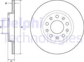 Delphi BG4960C-18B1 - Bremžu diski www.autospares.lv