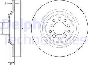 Delphi BG4961C - Bremžu diski www.autospares.lv