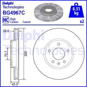 Delphi BG4967C-18B1 - Bremžu diski www.autospares.lv