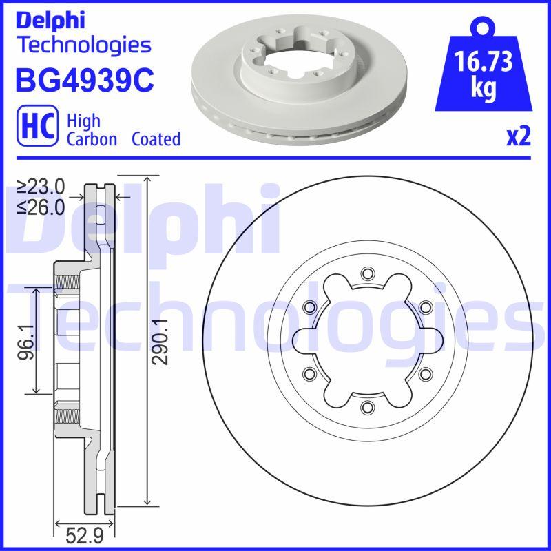 Delphi BG4939C - Bremžu diski autospares.lv